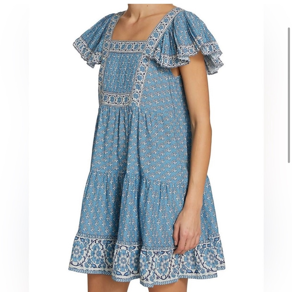 Sea NY Fernanda tile print flutter sleeve dress - Picture 3 of 5